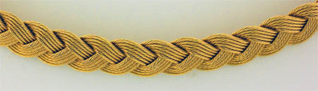 14K yellow gold braided necklace