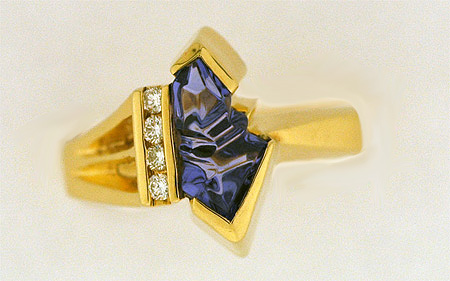 Fantasy Curren tanzanite and diamond ring