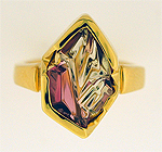 Bi-color tourmaline ring